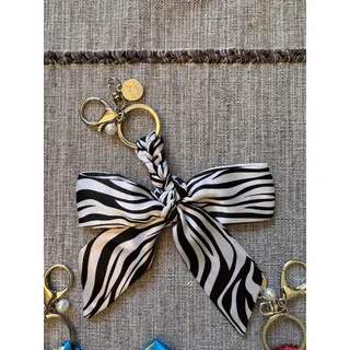 Photo of 3 Bow Bag Charms Floral Purse Charm Colorful Bows Keychain Purse Accessory