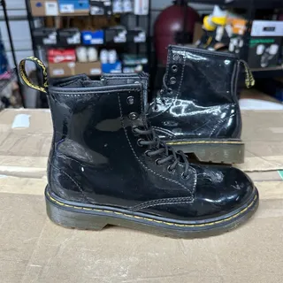 Photo of Dr. Martens 1460 Black Gloss Combat Boots | Women's 5 | Pre-Owned - Good
