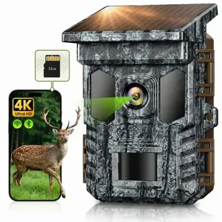 Photo of 4K 64MP Solar Trail Camera WiFi, 32GB SD Card, Night Vision Motion Activated
