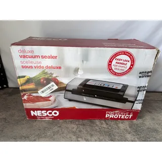 Photo of Nesco Deluxe Food VS-12 Vacuum Sealer, Kit Bags & Viewing Lid, Compact, Silver