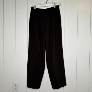 Photo of Liz Claiborne Brown Wool Blend Pleated Wide Leg Trousers Women’s 12P