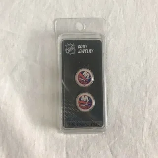 Photo of New York Islanders NEW 9/16" Surgical Steel Plugs Gauges Siskiyou Sports
