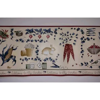 Photo of Imperial Wallcovering Pre-pasted Decorative Wall Border Animals Garden - 5 yds