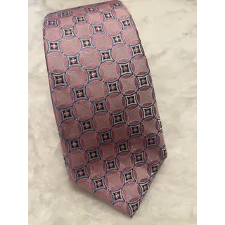 Photo of Nordstrom Mens Shop Pink Blue Geometric Medallion Necktie Preppy Formal
