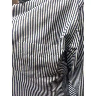 Photo of J Crew Secret Wash Mens XL Blue White Stripe Shirt Organic Cotton Preppy