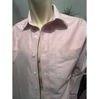 Photo of LL Bean Mens 16 36 Muted Red Wrinkle Resistant Shirt Traditional Fit