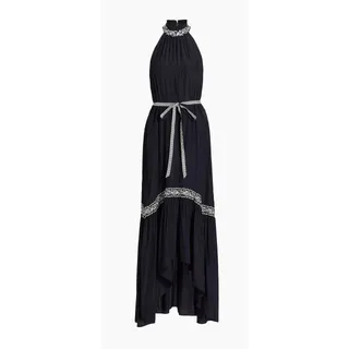 Photo of Ramy Brook Terra High-Neck High-Low Dress Women's Small Black Halter Tie Waist